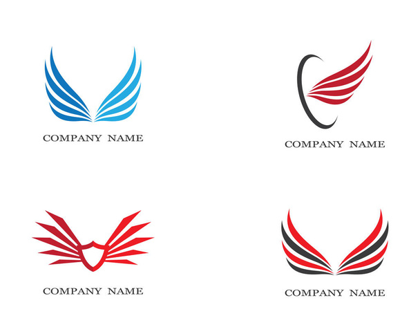 Wing logó sablon szimbólum ikon illusztráció tervezés - Vektor, kép