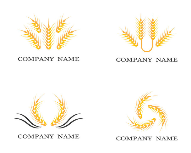 農業小麦のロゴテンプレートベクトルアイコンデザイン - ベクター画像