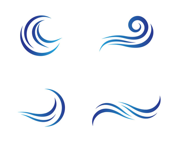 Acqua Wave logo vettoriale icona illustrazione design - Vettoriali, immagini