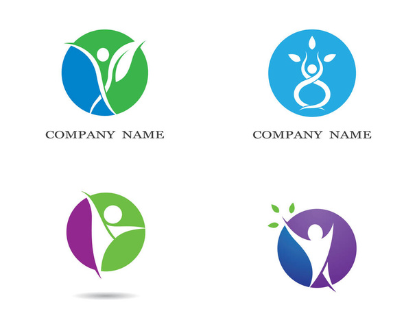 Modèle de logo Vie saine icône vectorielle illustration design - Vecteur, image