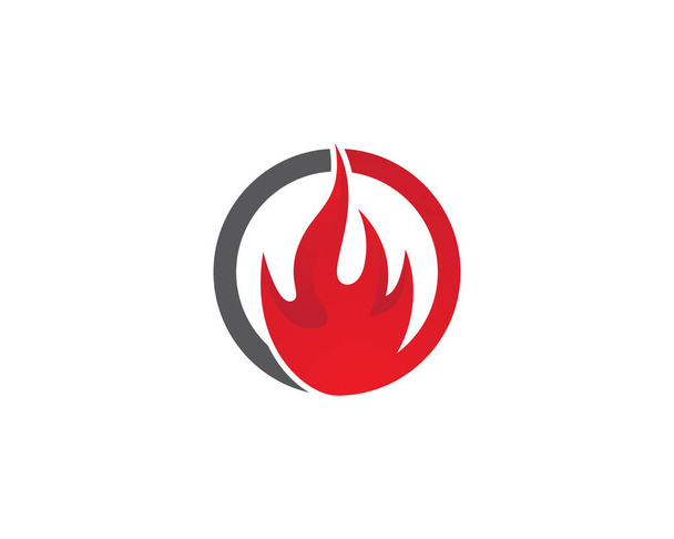 Fire flame logo template vector icon illustration design - Vector, Image