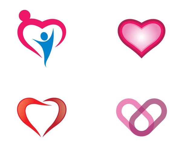 Logo miłości szablon wektor ikona ilustracja projekt - Wektor, obraz