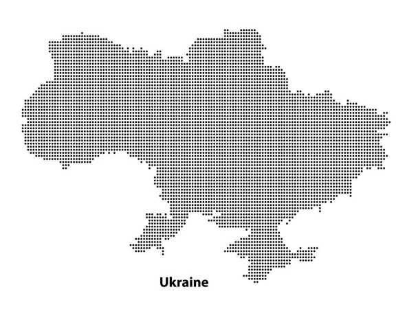 Vector halftone Dotted map of Ukraine country for your design, Travel Illustration concept. - Vector, Image