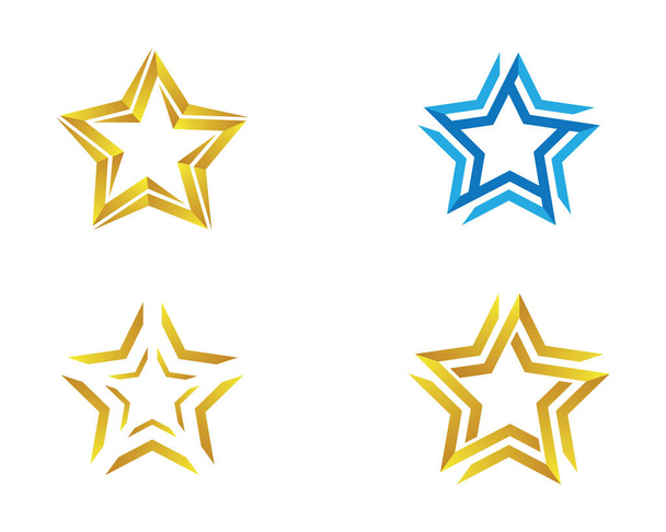 Σχεδιασμός εικονογράφησης εικονιδίου φορέα προτύπου λογότυπου αστεριού - Διάνυσμα, εικόνα