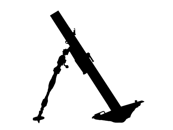 WW2 - mortel launcher - Vector, afbeelding