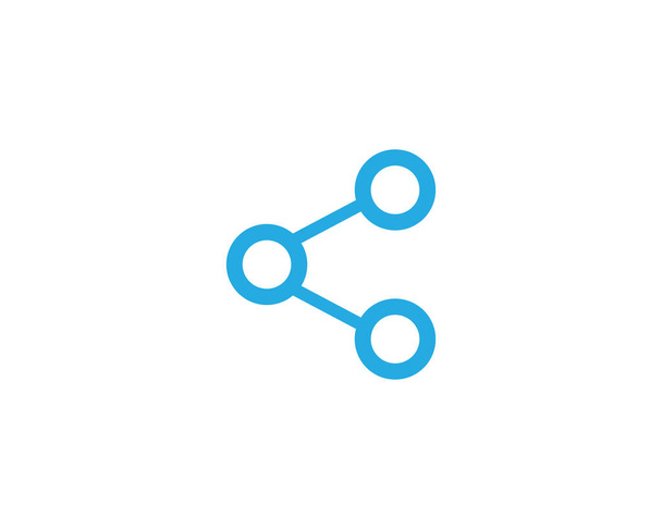 Molekül logo şablonu vektör resimleme tasarımı - Vektör, Görsel