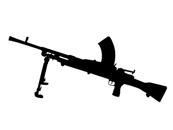 ww2 - Maschinengewehr - Vektor, Bild
