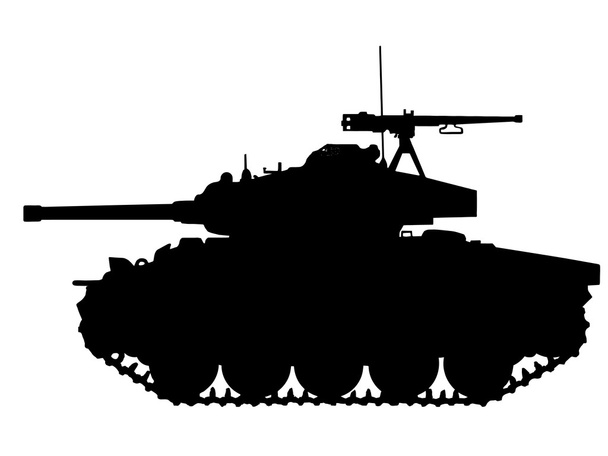 ww2 series - amerikanische m24 chaffee tank - Vektor, Bild