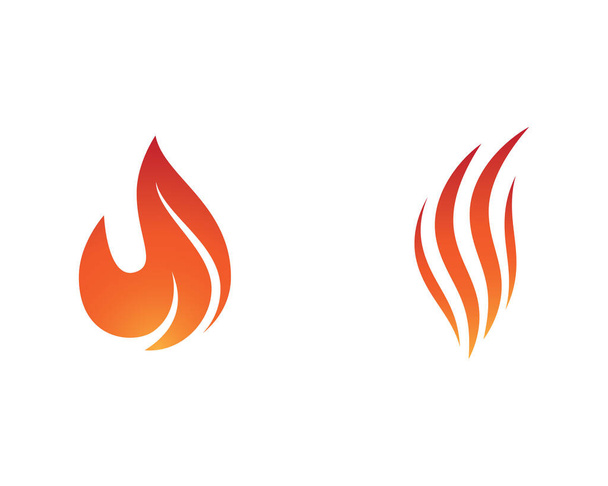 Fiamma fuoco logo modello vettoriale icona illustrazione design - Vettoriali, immagini