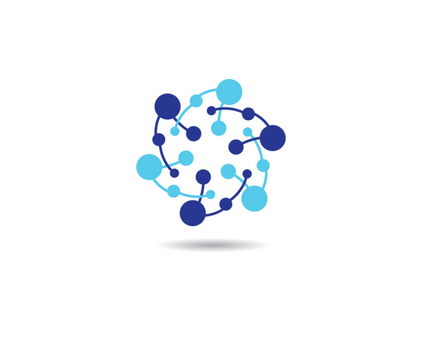 Molecule logo template vector icon illustration design - Vector, Image