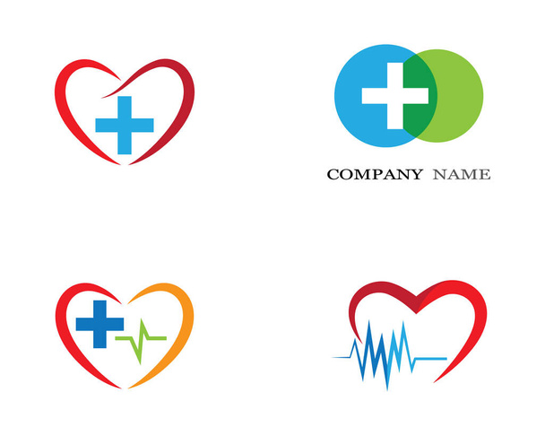 Tıbbi Logo şablon vektör illüstrasyon tasarımı - Vektör, Görsel