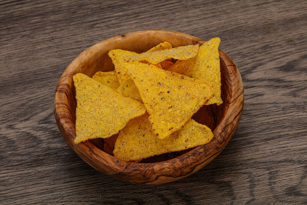 Mexická křupavá kukuřice nachos trojúhelník halda - Fotografie, Obrázek