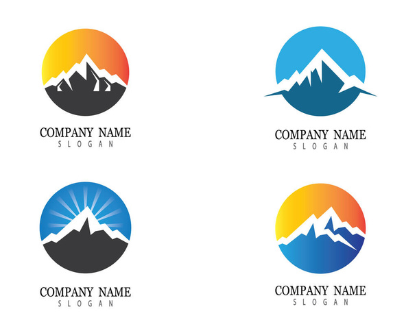 Дизайн векторной иконки с изображением горного логотипа - Вектор,изображение