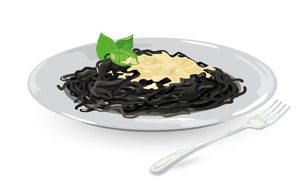 Cooked noodle by chef - Vector, Image