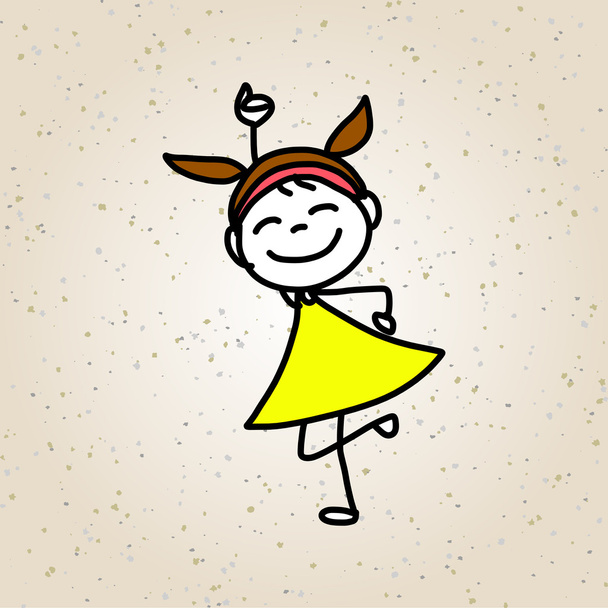 mano disegno cartone animato personaggio bambini felici
 - Vettoriali, immagini