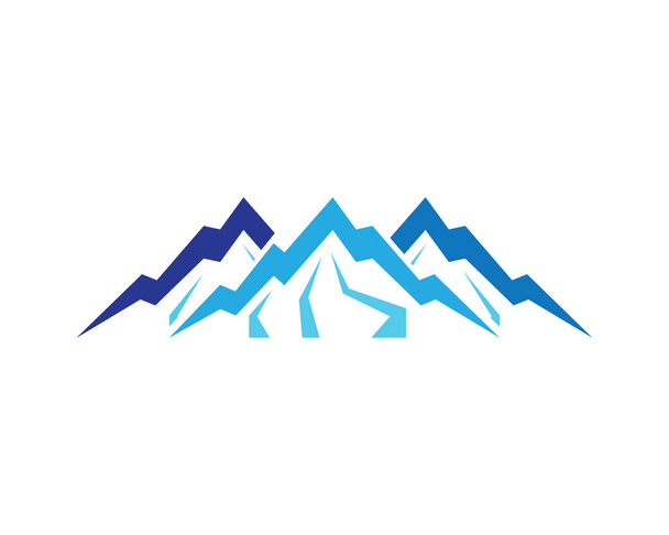 Logo di montagna modello vettoriale icona illustrazione design - Vettoriali, immagini