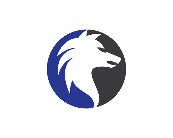 Wolf Logo Template vector icon illustration design - Vector, Image