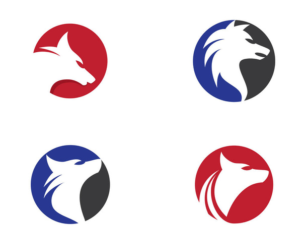 Дизайн векторных иконок волка - Вектор,изображение