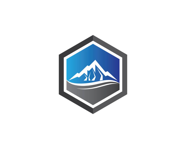 Mountain Logo template vector pictogram illustratie ontwerp - Vector, afbeelding