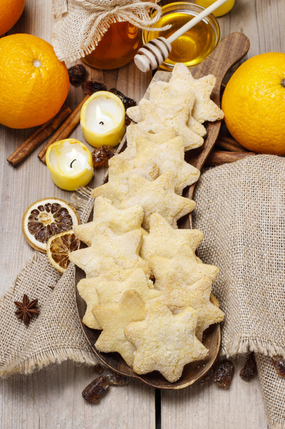 Christmas cookies in star shape - Foto, afbeelding