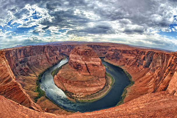 Podkowa zginać z widokiem na rzekę Kolorado - Zdjęcie, obraz