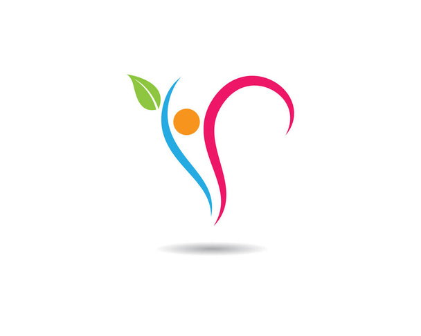 Vida Saludable Logo plantilla vector icono ilustración diseño - Vector, imagen