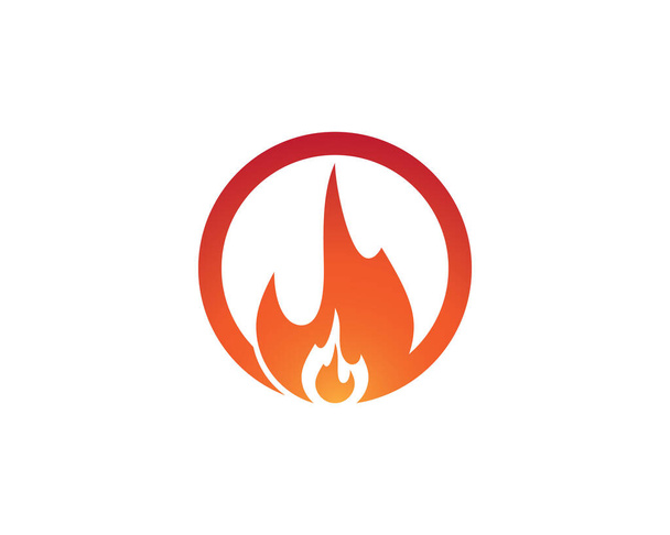 Modèle de logo de flamme de feu vectoriel icône illustration design - Vecteur, image