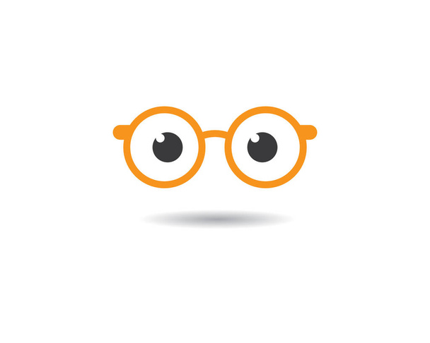 Óculos logotipo vetor ícone ilustração design - Vetor, Imagem