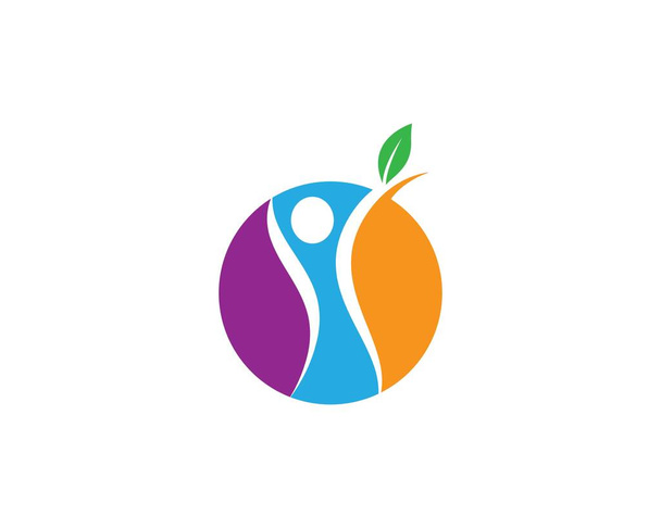 Иллюстрация векторной иконки логотипа Wellness - Вектор,изображение