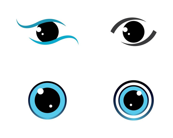 шаблон логотипу очей Векторний дизайн ілюстрації
 - Вектор, зображення