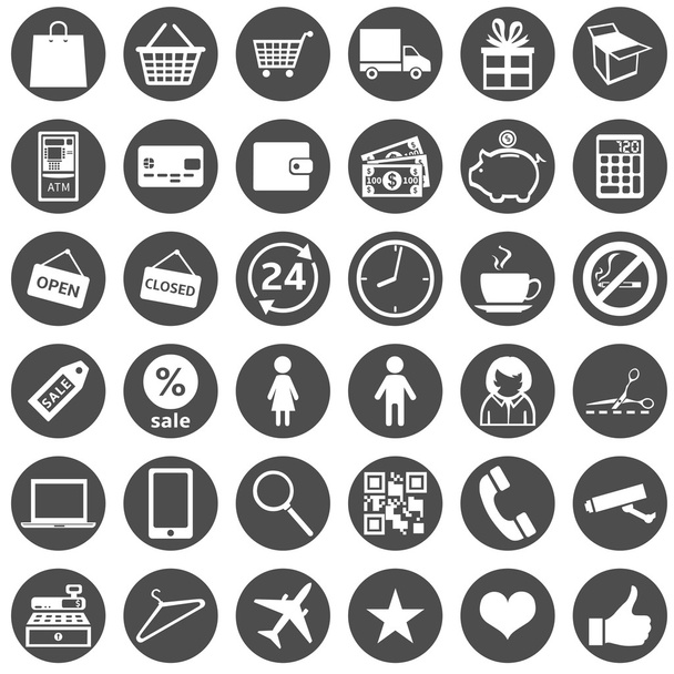 Shopping Icons - Vector, Image