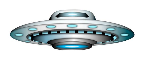 UFO - Uzay gemisi ile bilim kurgu grafiği. - Fotoğraf, Görsel