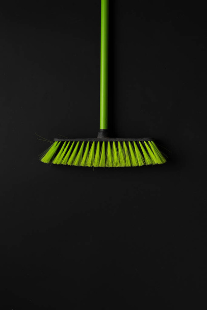 a simple cleaning colorful brush flat lay on the floor isolated - Foto, Bild