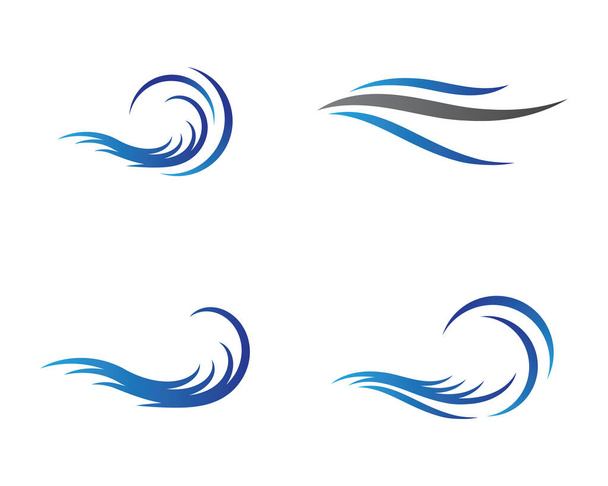 Logo Water Wave wektor ikona projekt ilustracji - Wektor, obraz