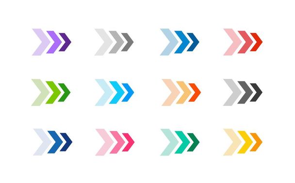 Modern web arrows colourful set, great design for any purposes. Cursor icons set. Arrow vector collection.  - Wektor, obraz