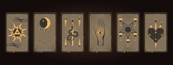 Mystical tarot cards - Vector, Image