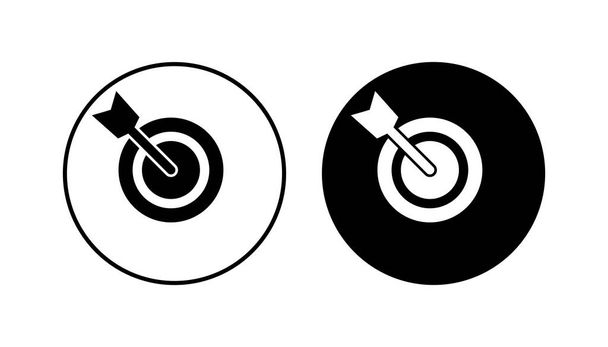 Icona obiettivo impostata. vettore icona obiettivo. vettore icona di marketing target - Vettoriali, immagini