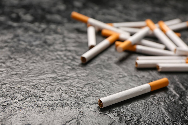 Cigarettes on dark background, closeup - Zdjęcie, obraz