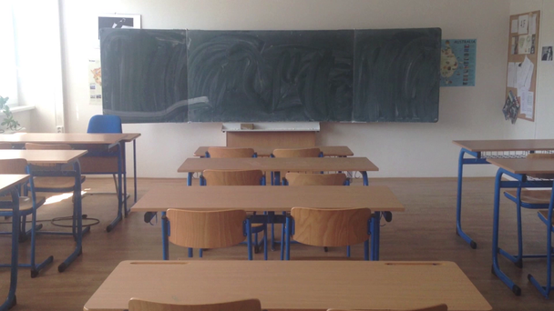 School class - empty with board - Footage, Video