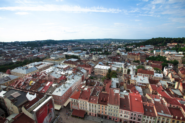 Top näkymä Lviv kaupungintalo
 - Valokuva, kuva