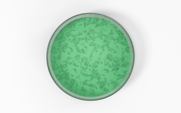 Микробы в чашке Петри, 3D рендеринг. Цифровой рисунок. - Фото, изображение