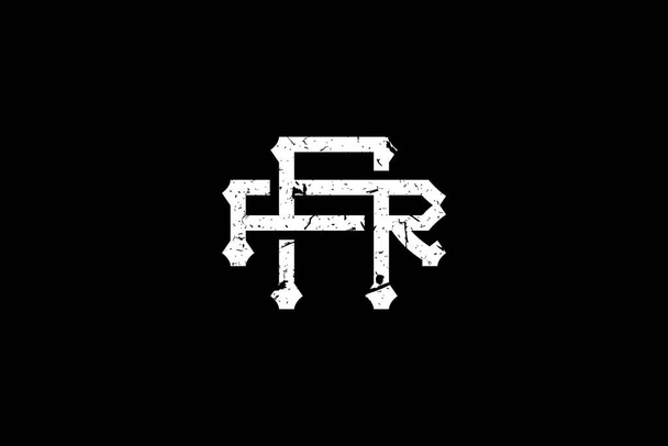 Vintage kezdőbetűk AR logó. Ez a logó kreatívan tartalmaz antik monogram betűtípusokat. Alkalmas lesz a királyi, Boutique, Hotel, Heraldic, divat. - Vektor, kép
