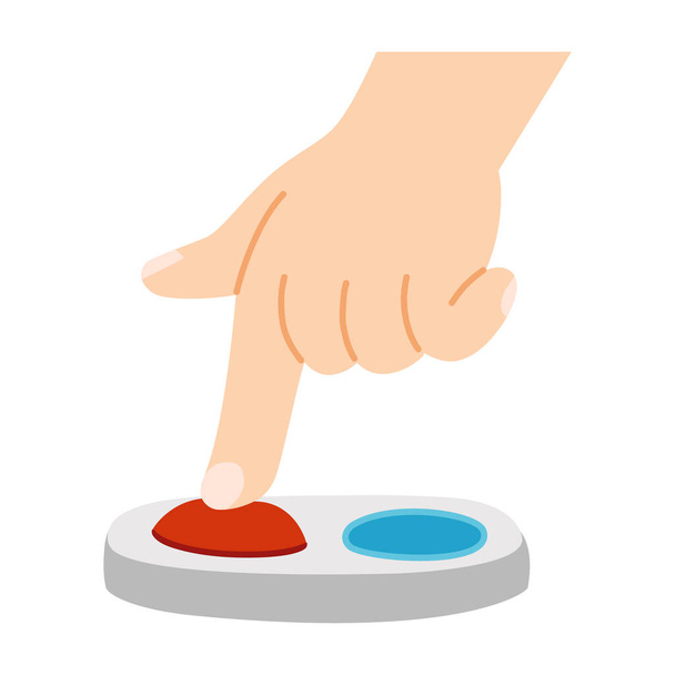 Мультфильм векторные иллюстрации, Ручное нажатие пузырьков антистрессовой простой ямочной игрушки - Вектор,изображение