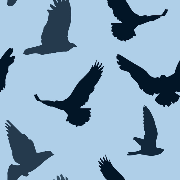 Vector pássaros fundo sem costura padrão
 - Vetor, Imagem