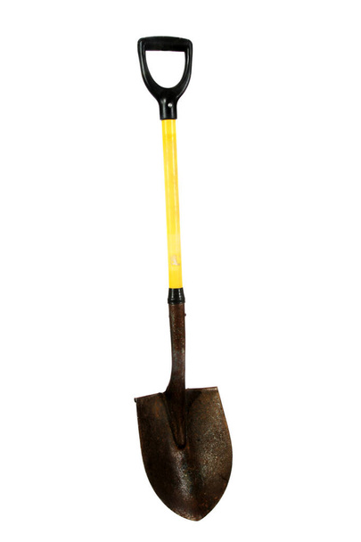shovel. shovel for digging. isolated on white. room for text. clipping path. Tools Building and repair. shovel with a handle.  - Photo, Image