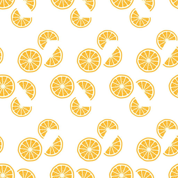 Orange Fruit Seamless Pattern Texture - Vektör, Görsel