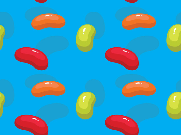 Various Jelly Bean Colorful Background Seamless Pattern Wallpaper-01 - Vetor, Imagem