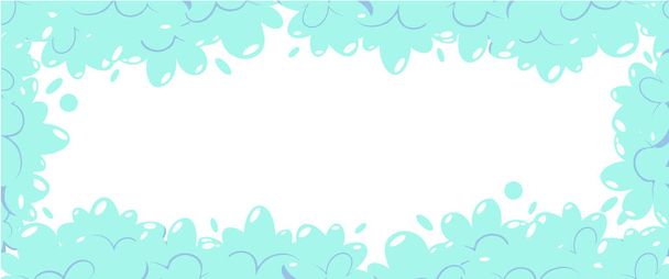 Soap foam with bubbles. Frame of cartoon shampoo and soap foam suds. Vector illustration - Vector, Image