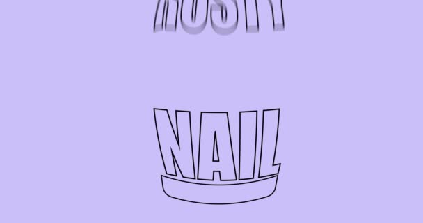minimalistic lettering cocktail logo rusty nail on light background - Záběry, video