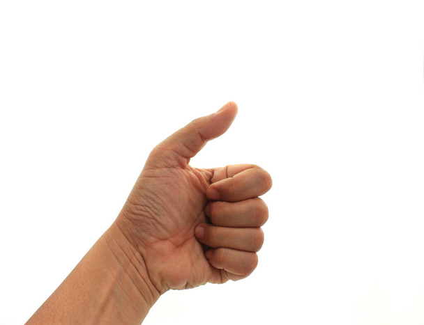thumb up isolated with white background - Foto, imagen